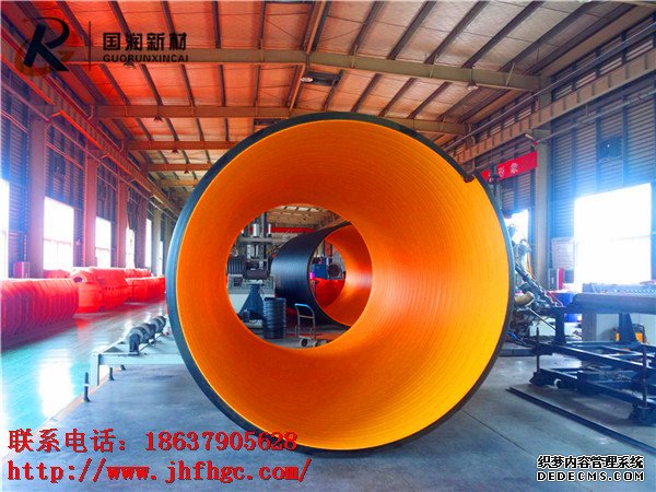 2600HDPE钢带管2米6HDPE钢带管(图1)